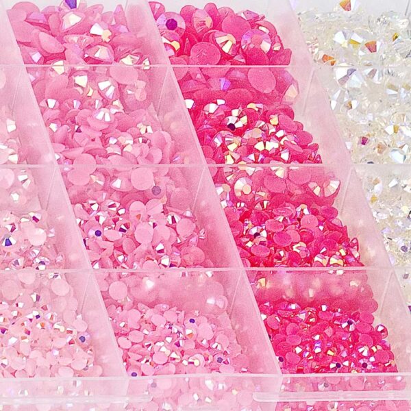 rozi kristalni mix za nokte cirkoni nail art cici