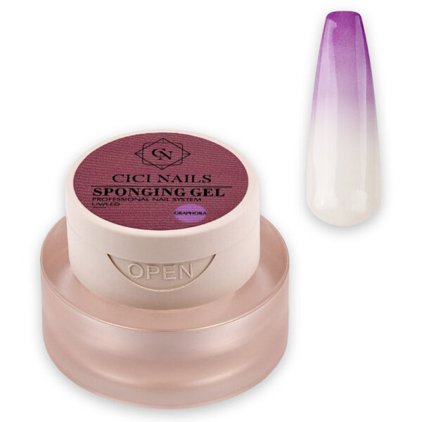 sponging gel graphora – za glamurozni i nježni ombre ljubičasti gel za tapkani ombre