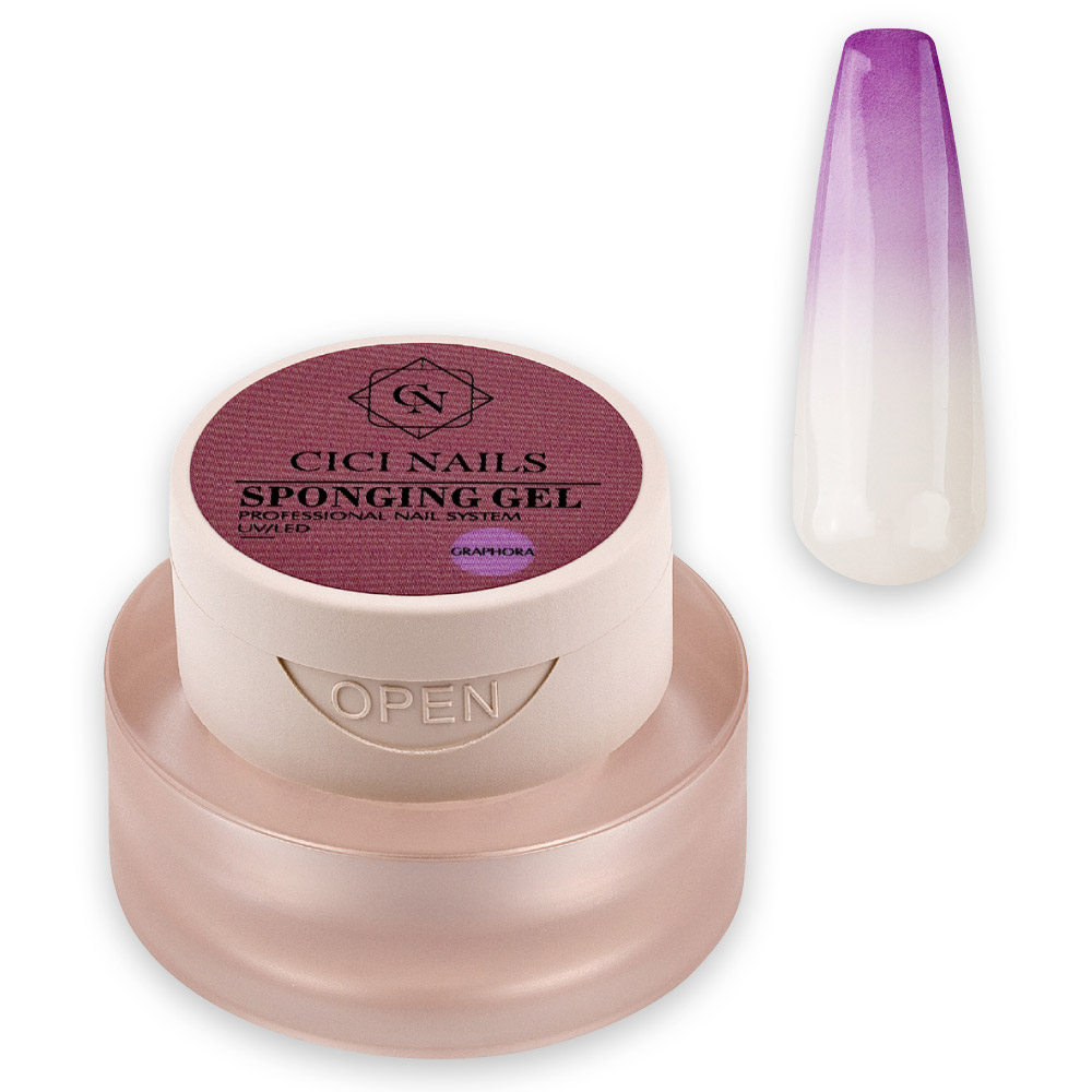 sponging gel graphora – za glamurozni i nježni ombre ljubičasti gel za tapkani ombre