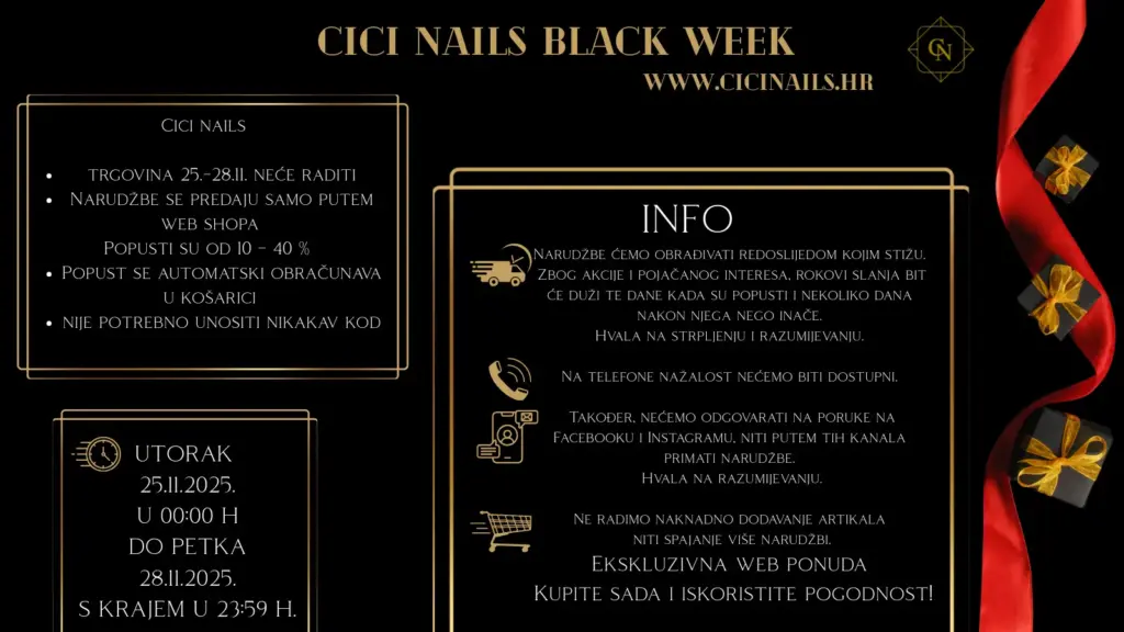 black week informacije cici nails