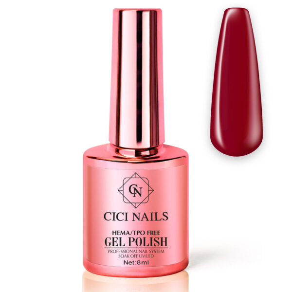77 – trendy red 8ml intenzivna crveno bordo nijansa cici nails