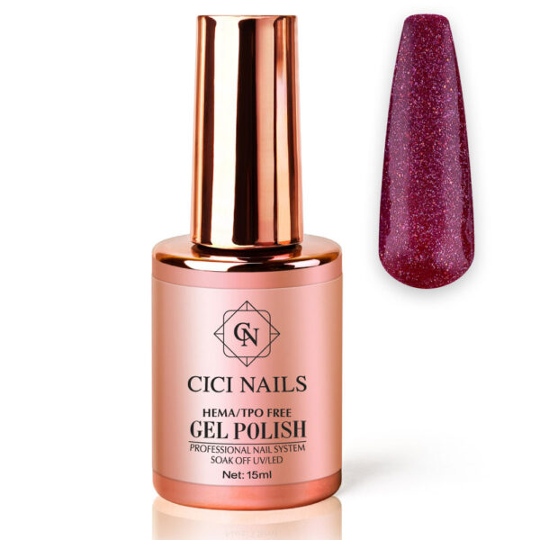307 mary 15ml crveni trajni lak sa šljokicama cici nails