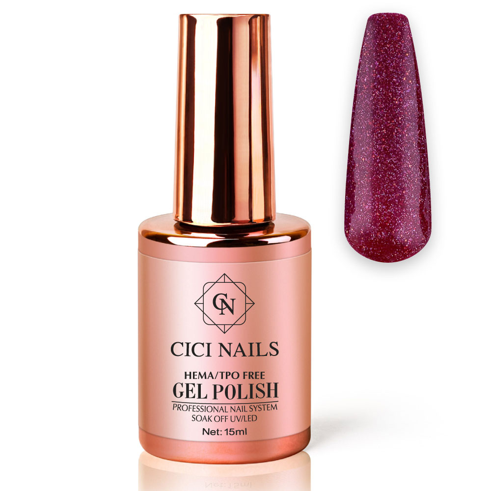 307 mary 15ml crveni trajni lak sa šljokicama cici nails