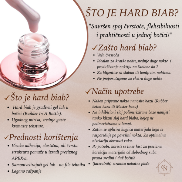 hard biab gradivni gel lak u nježno roza nijansi