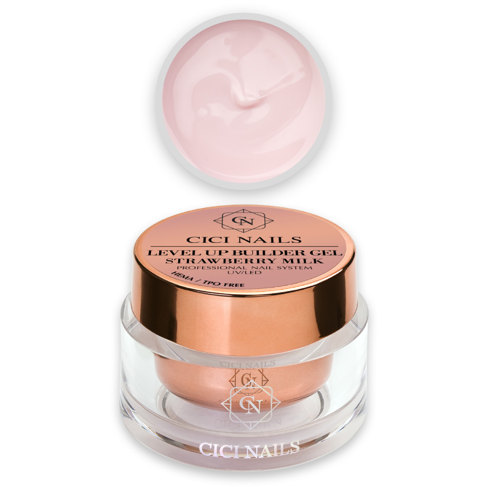 level up strawberry milk gradivni gel u mliječno nude nijansi 50 g cici nails slavonski brod