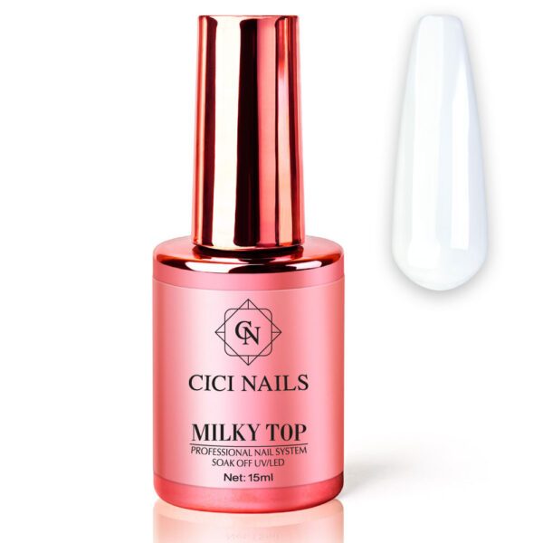 milky top 15ml završni mliječni sjaj za nokte cici nails