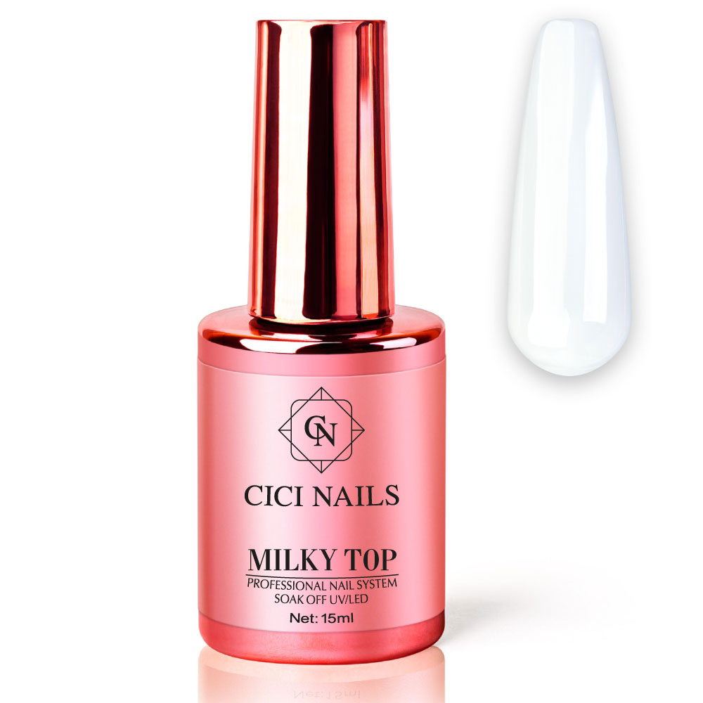 milky top 15ml završni mliječni sjaj za nokte cici nails