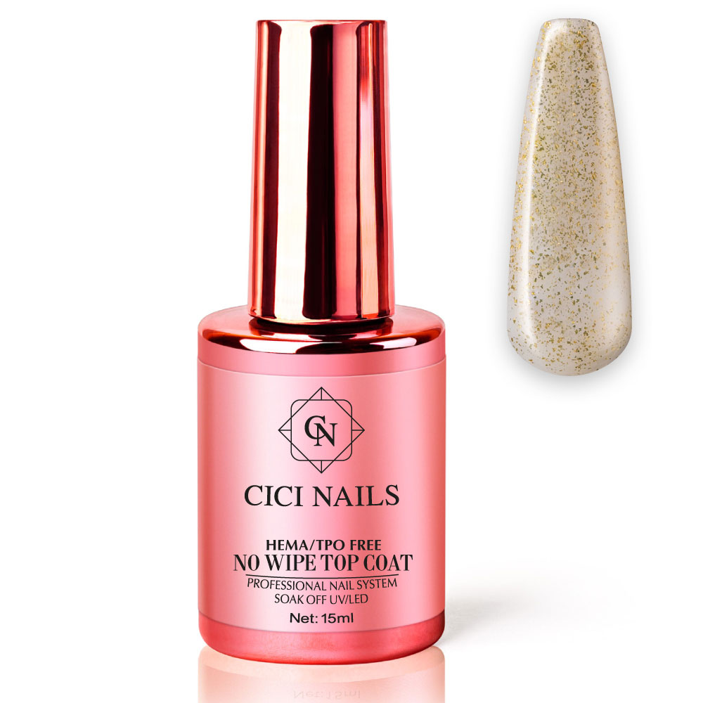 no wipe top coat goldy 15ml zavrsni sjaj cici nails