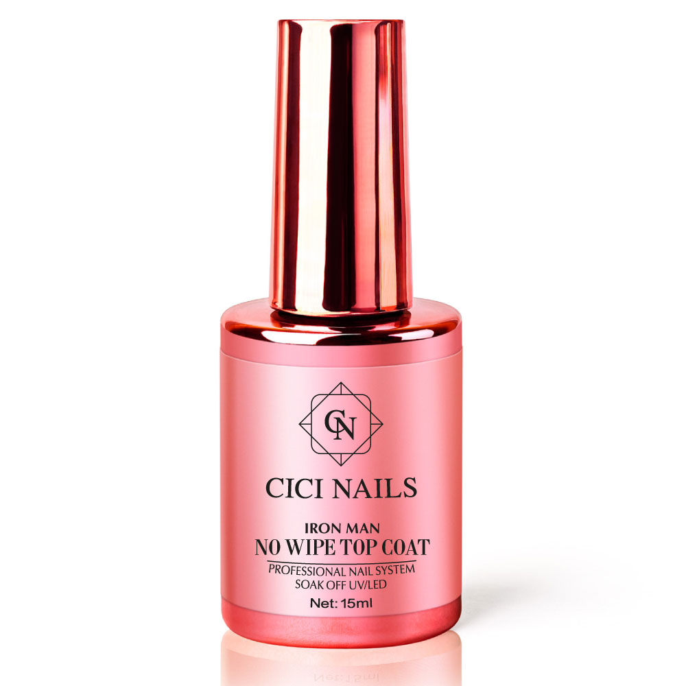 no wipe top coat iron man 15ml završni sjaj cici nails